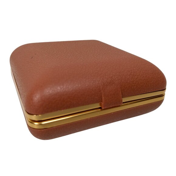 Vintage Seth Thomas Alarm Clock Travel Size Brown Foldable Plastic Case Glowing - Picture 13 of 16